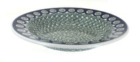 Polish Pottery Peacock Swirl Soup Plate