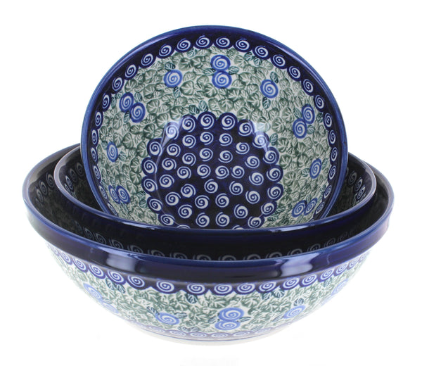 Seaside Swirl 3 Piece Serving Bowl Set