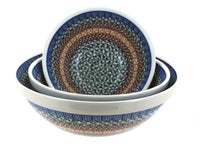 Athena 3 Piece Serving Bowl Set Polish Pottery