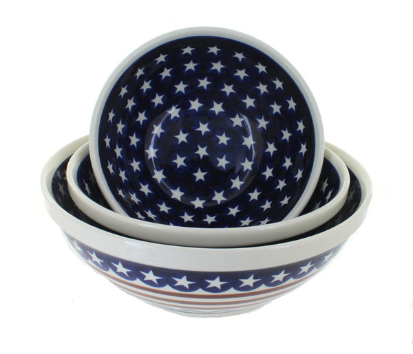 Stars & Stripes 3 Piece Serving Bowl Set