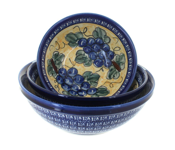 Grapes 3 Piece Serving Bowl Set