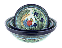 Polish Pottery Teresa 3 Piece Serving Bowl Set