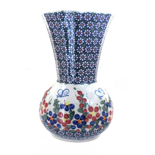 Polish Pottery Garden Butterfly Vase