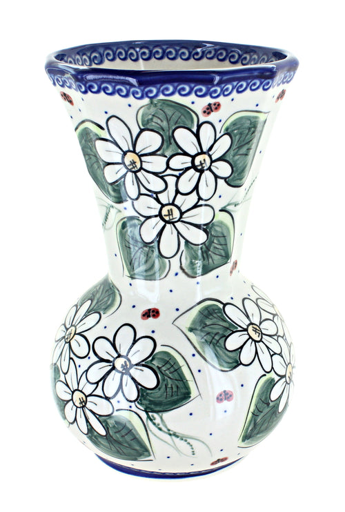 Polish Pottery Ladybug Vase