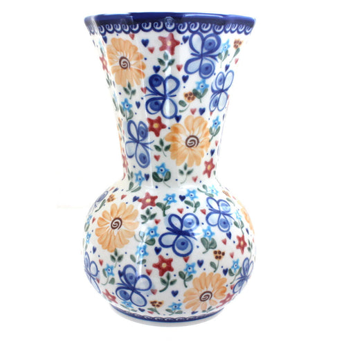 Polish Pottery Butterfly Vase