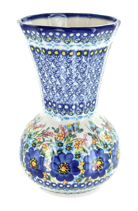 Polish Pottery Garden of Blue Vase