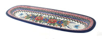 Polish Pottery Floral Butterfly Large Bread Platter