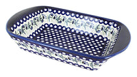 Polish Pottery Sweet Annie Large Rectangular Baker with Handles
