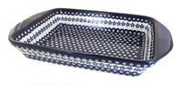 Polish Pottery Flowering Peacock Extra Large Baker