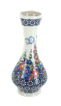 Polish Pottery Garden Butterfly Small Bud Vase