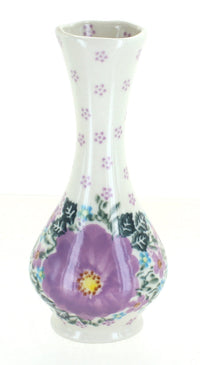 Polish Pottery Lilac Garden Small Bud Vase