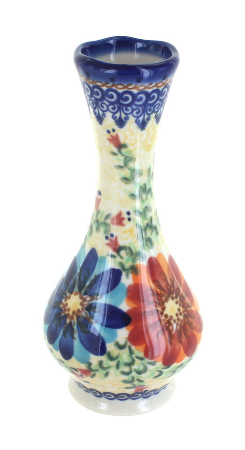 Polish Pottery Autumn Burst Small Bud Vase