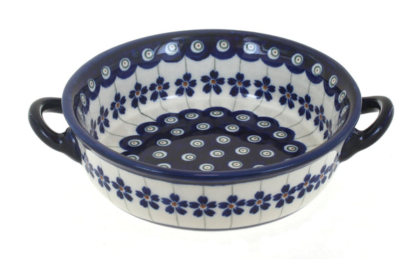 Flowering Peacock Small Baker with Handles