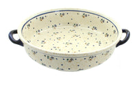 Polish Pottery Country Meadow Round Casserole with Handles