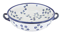 Polish Pottery Willow Round Casserole with Handles