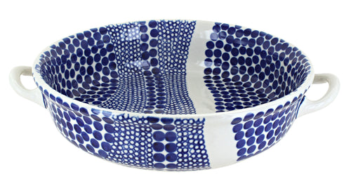 Polish Pottery Zara Round Casserole with Handles