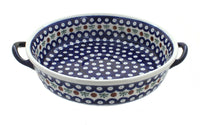 Polish Pottery Nature Round Casserole with Handles