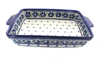 Polish Pottery Spring Blossom Baker with Handles