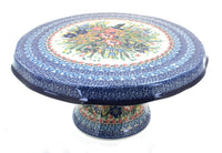 Polish Pottery Hummingbird Cake Plate