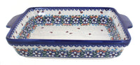 Polish Pottery Scarlett Baker with Handles