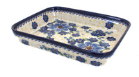 Polish Pottery Daisy Surprise Small Rectangular Baker