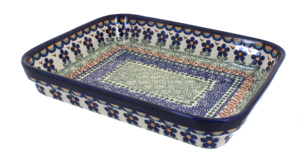 Aztec Flower Small Rectangular Baker