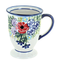 Polish Pottery Summer Garden Pedestal Mug