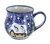 Polish Pottery Winter Forest Bubble Mug