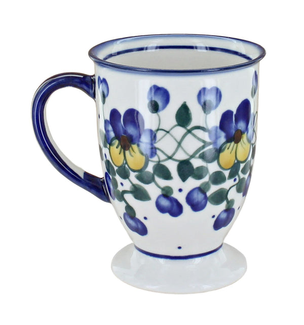 Pansies Pedestal Mug