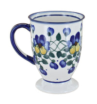 Polish Pottery Pansies Pedestal Mug