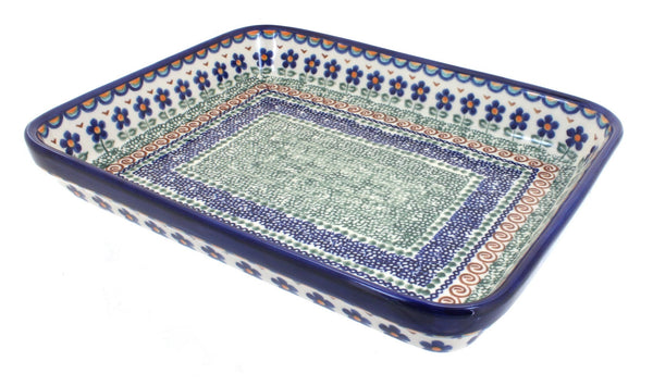 Aztec Flower Medium Rectangular Baker