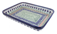 Polish Pottery Aztec Flower Medium Rectangular Baker