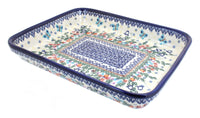 Polish Pottery Garden of Eden Medium Rectangular Baker