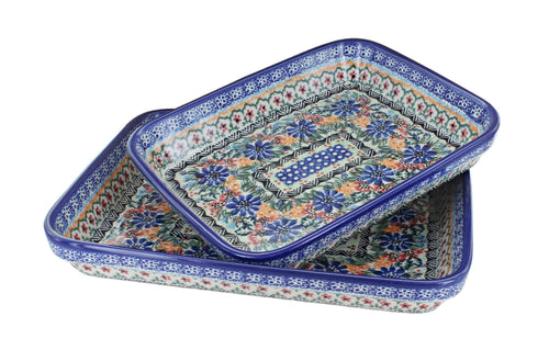 Polish Pottery Ashley Rectangular Baker Set