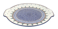 Polish Pottery Rustic Pines Round Serving Tray with Handles