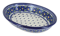 Polish Pottery Spring Blossom Oval Baker