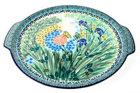 Teresa Round Serving Tray with Handles Polish Pottery