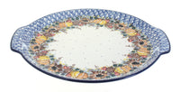 Polish Pottery Harvest Bounty Round Serving Tray with Handles