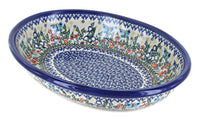 Polish Pottery Garden of Eden Oval Baker
