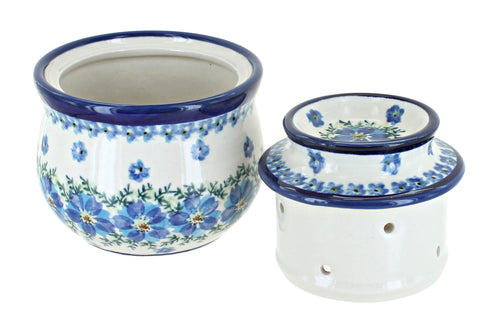 Kalina French Butter Dish Polish Pottery