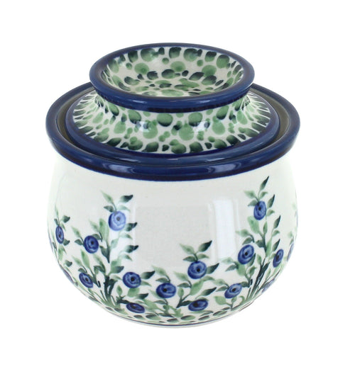 Polish Pottery Porcelain Vine French Butter Dish
