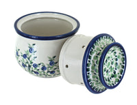 Porcelain Vine French Butter Dish Polish Pottery