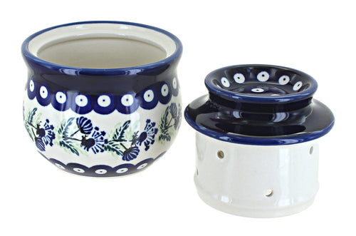 Sweet Annie French Butter Dish Polish Pottery
