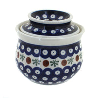 Polish Pottery Nature French Butter Dish