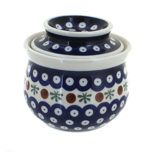 Polish Pottery Nature French Butter Dish