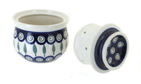 Peacock French Butter Dish Polish Pottery