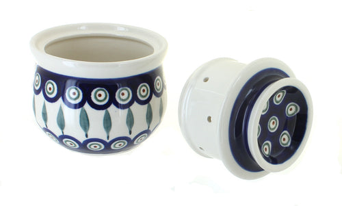 Peacock French Butter Dish Polish Pottery