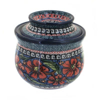 Polish Pottery Jungle Flower French Butter Dish