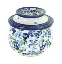 Polish Pottery Vintage Violet French Butter Dish