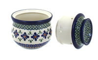 Mosaic Flower French Butter Dish Polish Pottery